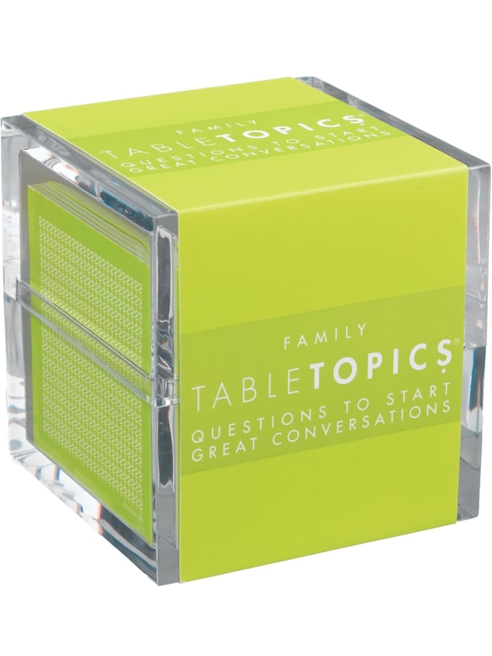 Family TableTopics Conversation Starter Cards - Lime Green